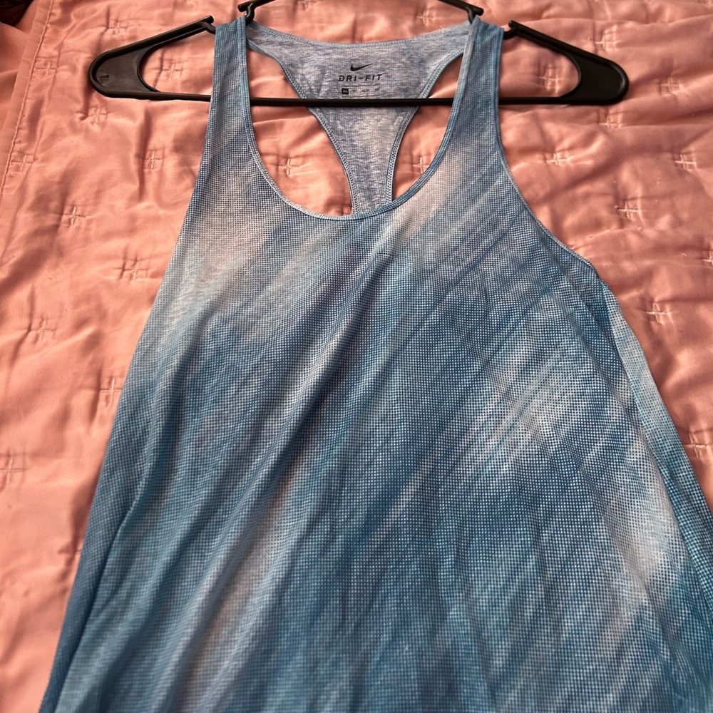 Nike Blue Tank Top Scoop Neck Racerback